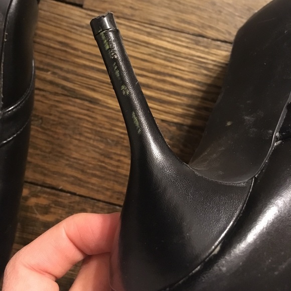 Elegant black open toe heels - Picture 5 of 6